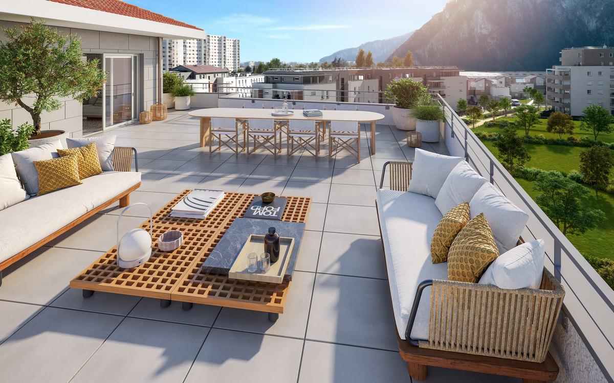 terrasse appartement neuf sassenage